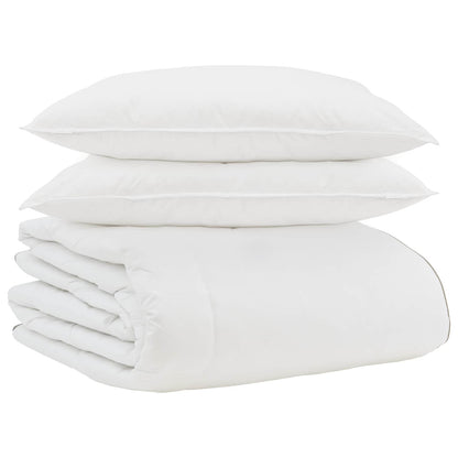 vidaXL Winterbettdecke mit Kissen 3 pcs Weiß Daunenfeder