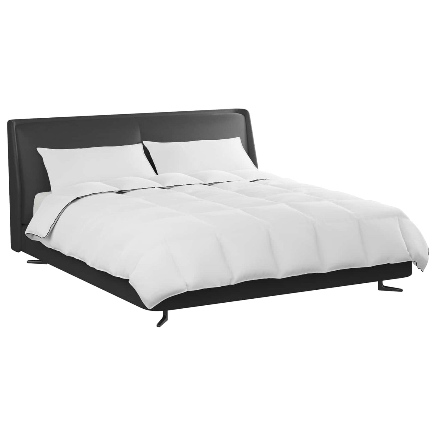 vidaXL Winterbettdecke mit Kissen 3 pcs Weiß Daunenfeder