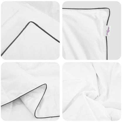 vidaXL Winterbettdecke mit Kissen 3 pcs Weiß Daunenfeder