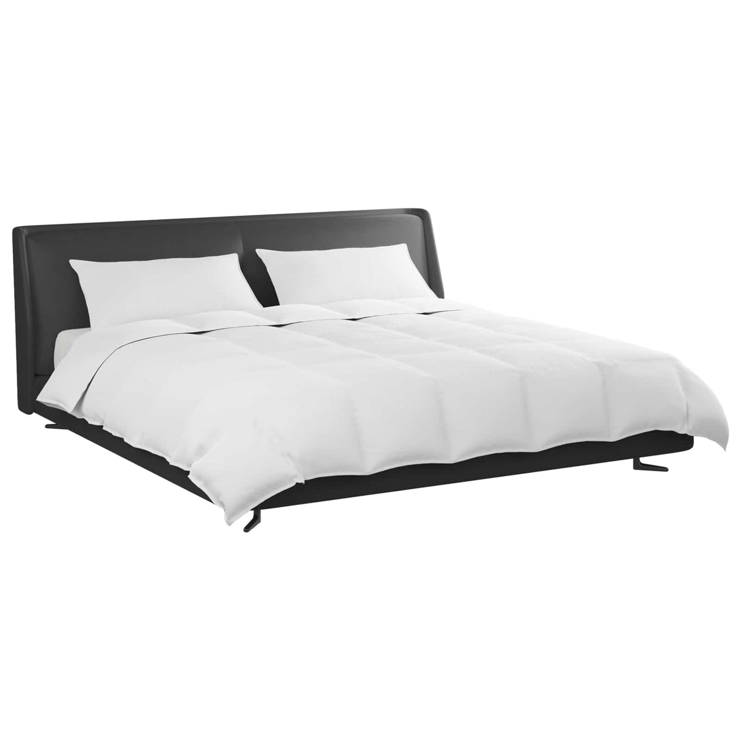 vidaXL Bettdecken Set mit Kissen 3 pcs Weiß Daunenfeder