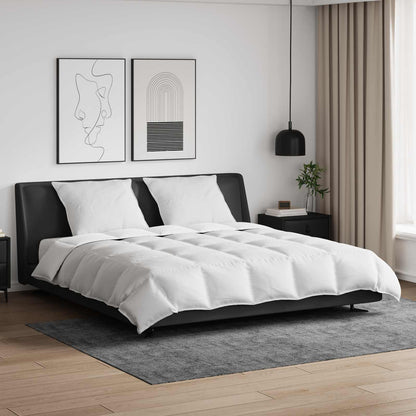 vidaXL Ensemble de housses de couette avec oreillers 3 pcs Blanc Plume et Duvet