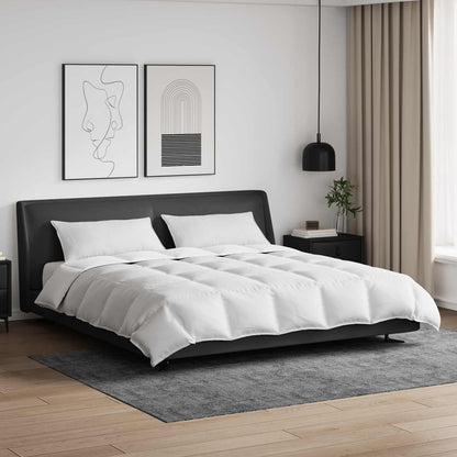 vidaXL Ensemble de housses de couette avec oreillers 3 pcs Blanc Plume et Duvet