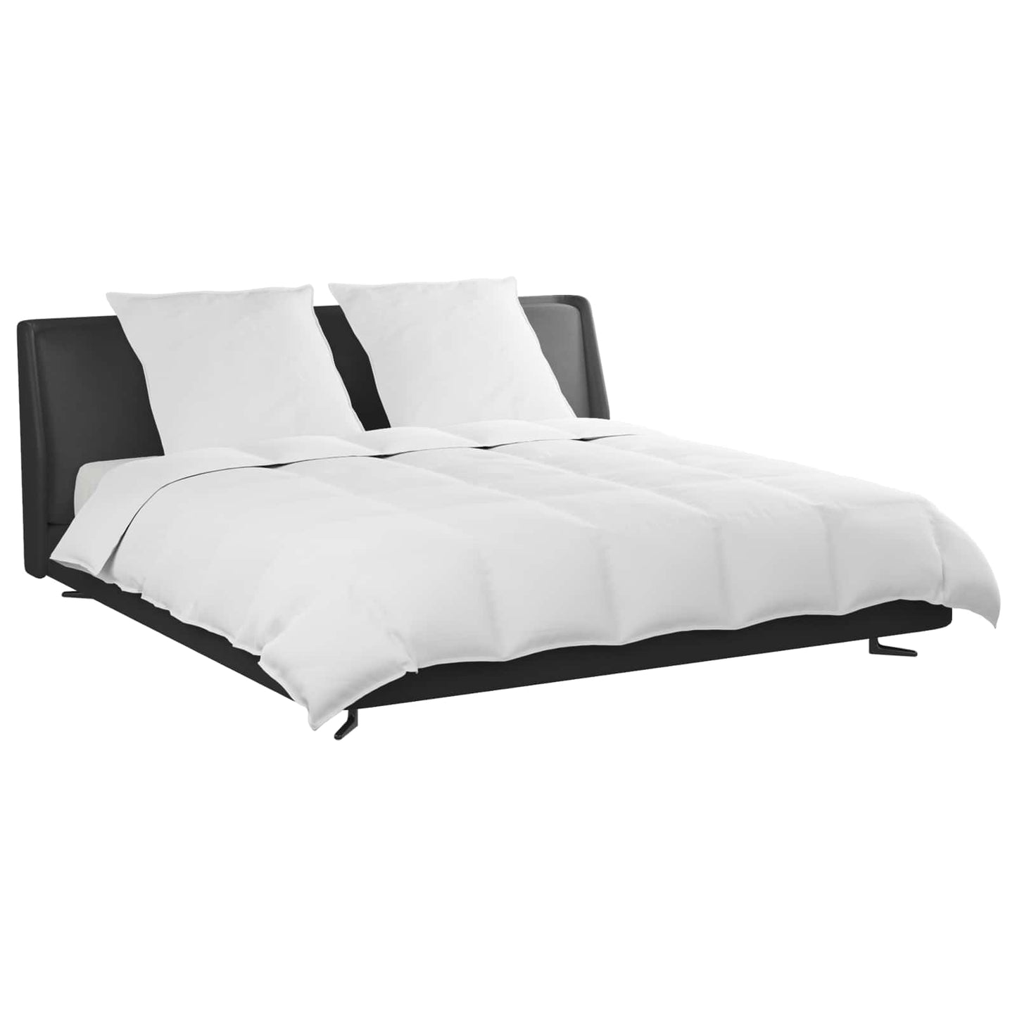 vidaXL Bettdecken Set mit Kissen 3 pcs Weiß Daunenfeder