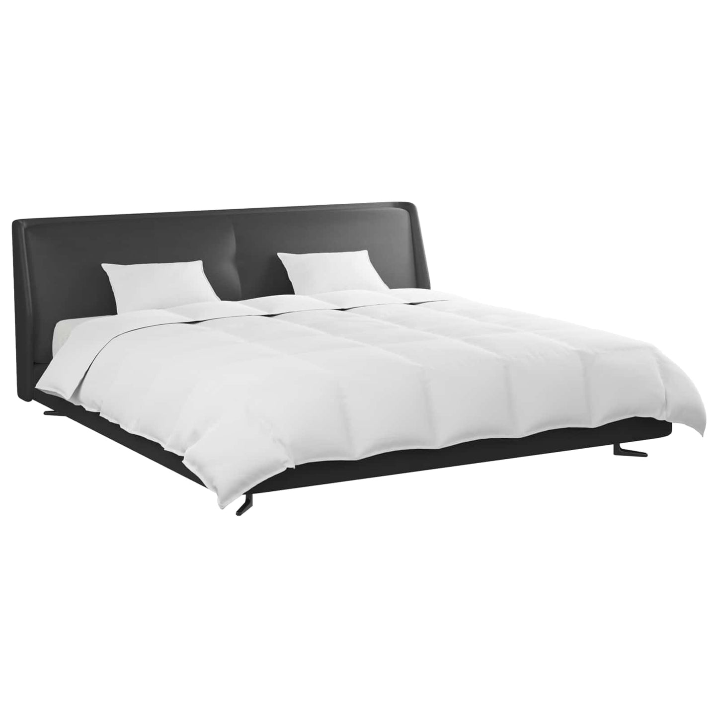 vidaXL Ensemble de housses de couette avec oreillers 3 pcs Blanc Plume et Duvet