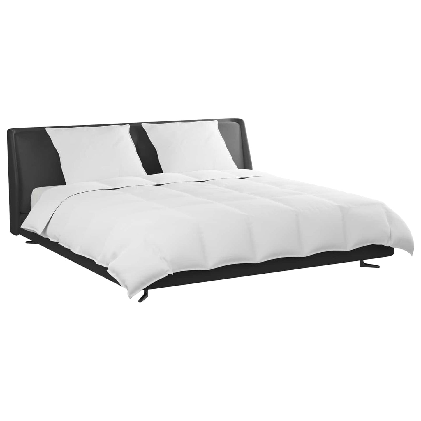 vidaXL Ensemble de housses de couette avec oreillers 3 pcs Blanc Plume et Duvet