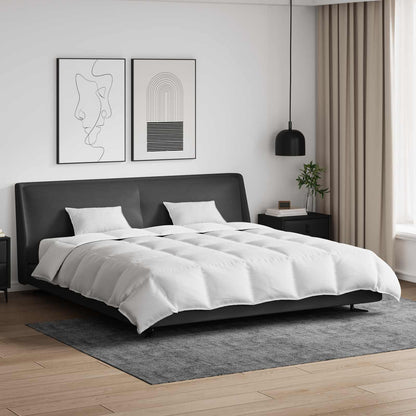 Bettdecken Set mit Kissen 3 pcs Weiß Daunenfeder