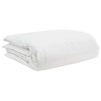 vidaXL Ensemble de housses de couette avec oreillers 3 pcs Blanc Plume et Duvet