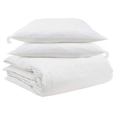 vidaXL Bettdecken Set mit Kissen 3 pcs Weiß Daunenfeder