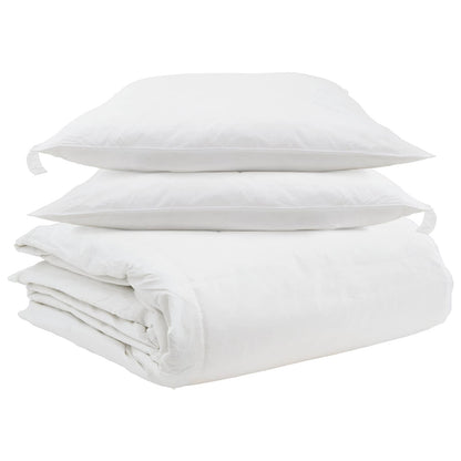 vidaXL Bettdecken Set mit Kissen 3 pcs Weiß Daunenfeder