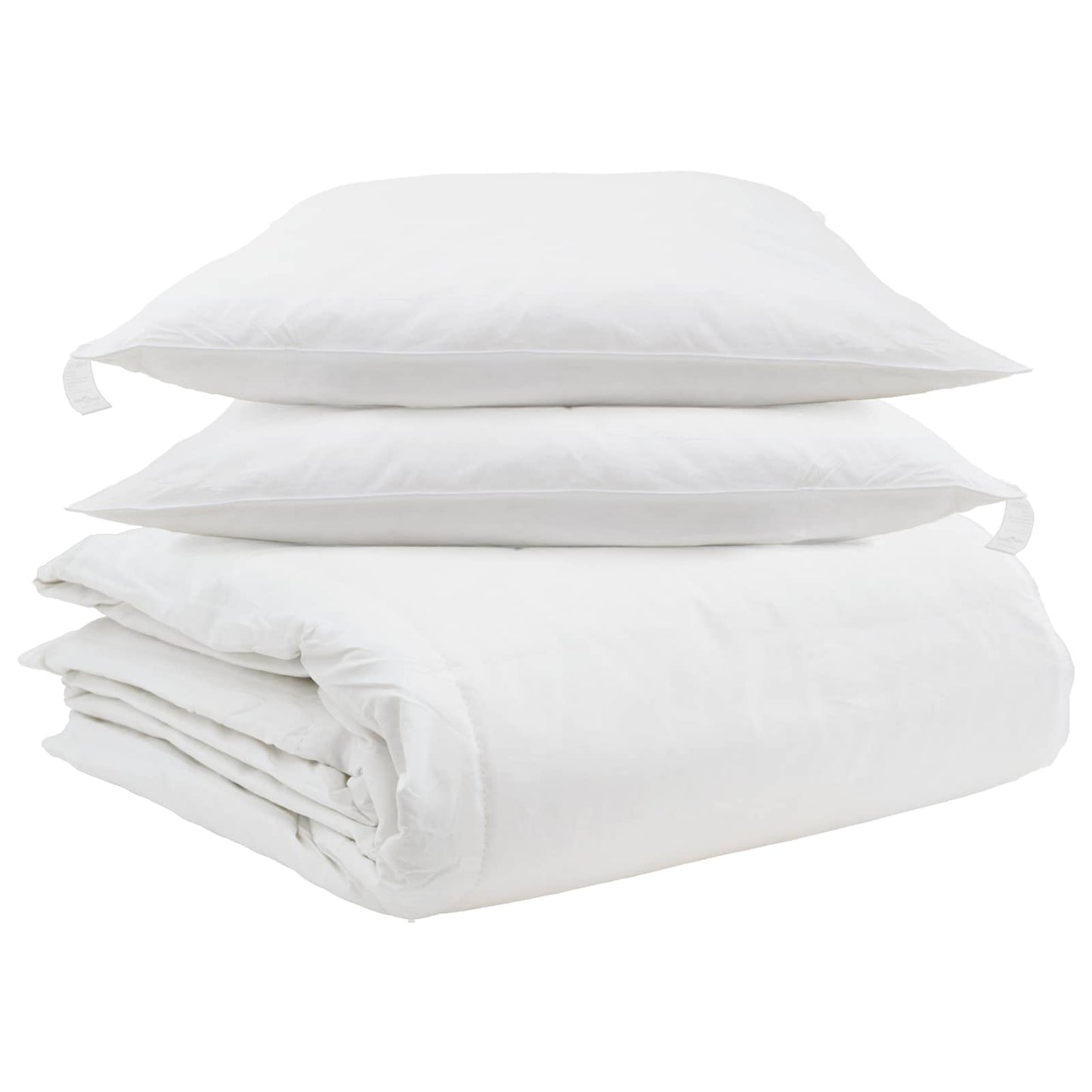 vidaXL Ensemble de housses de couette avec oreillers 3 pcs Blanc Plume et Duvet