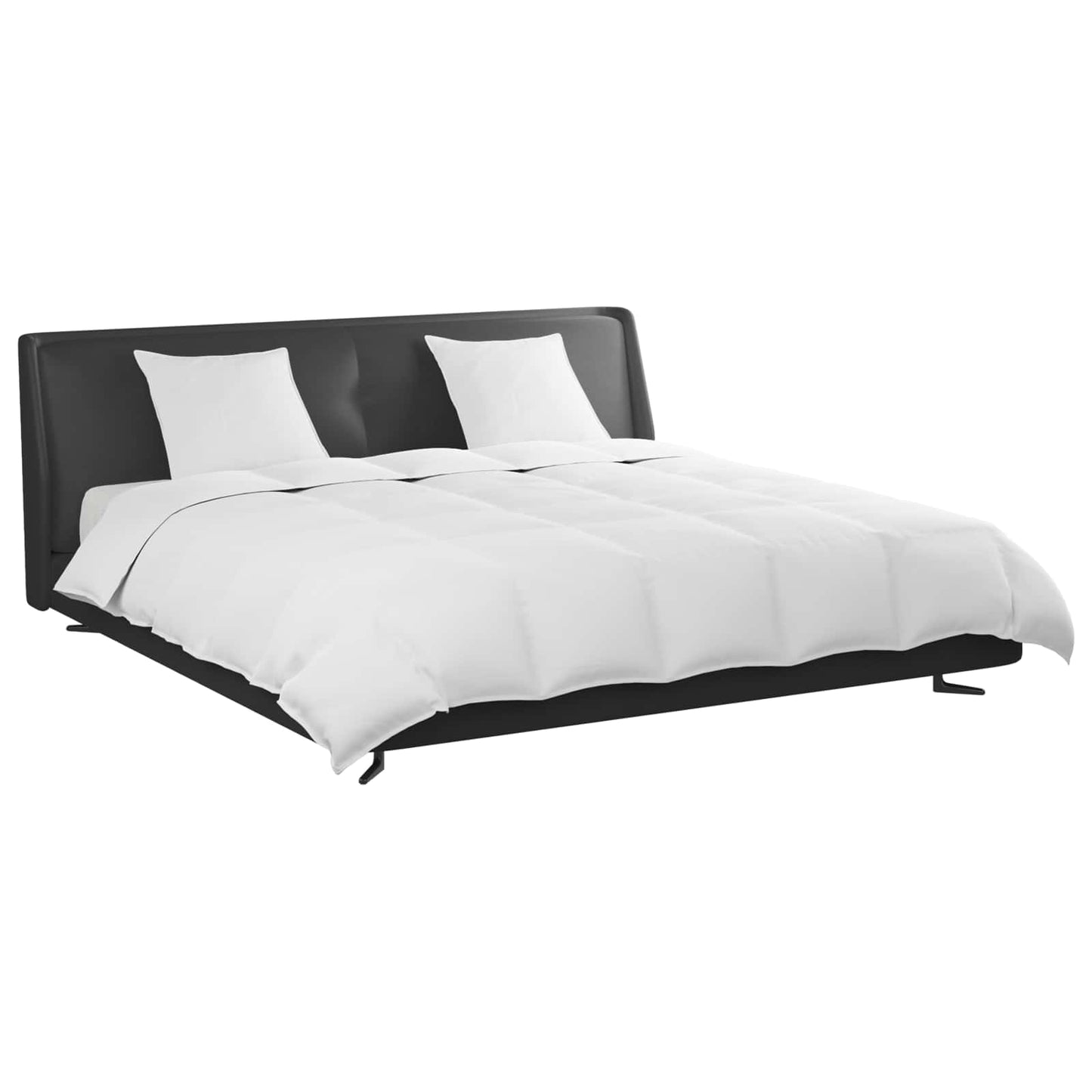 Bettdecken Set mit Kissen 3 pcs Weiß Daunenfeder