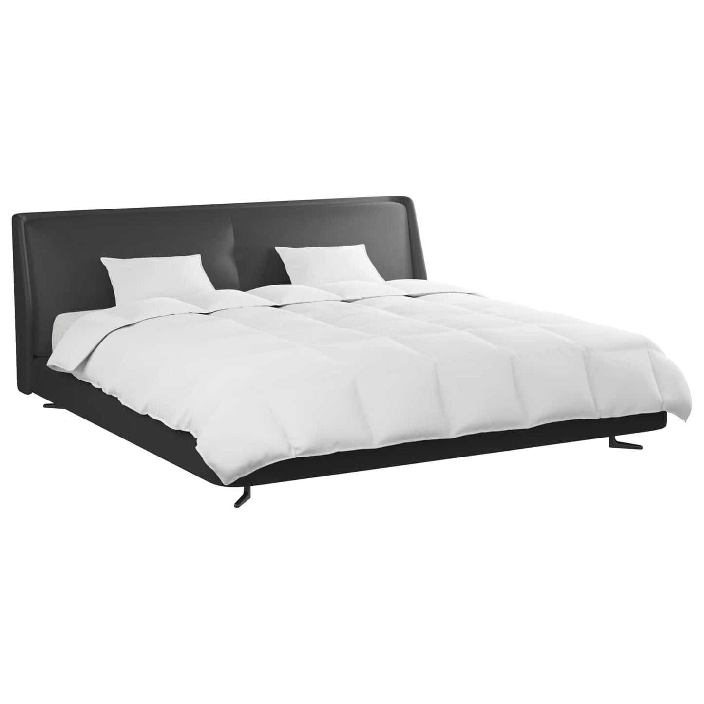 Bettdecken Set mit Kissen 3 pcs Weiß Daunenfeder