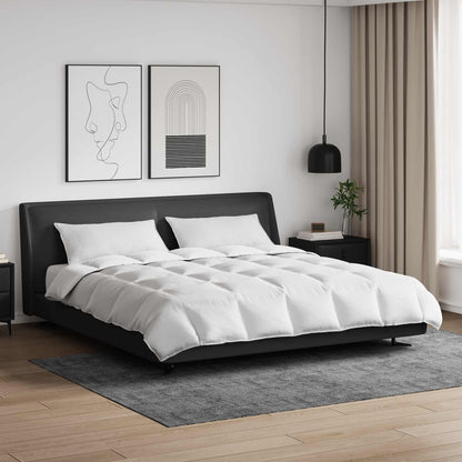 vidaXL Ensemble de housses de couette avec oreillers 3 pcs Blanc Plume et Duvet