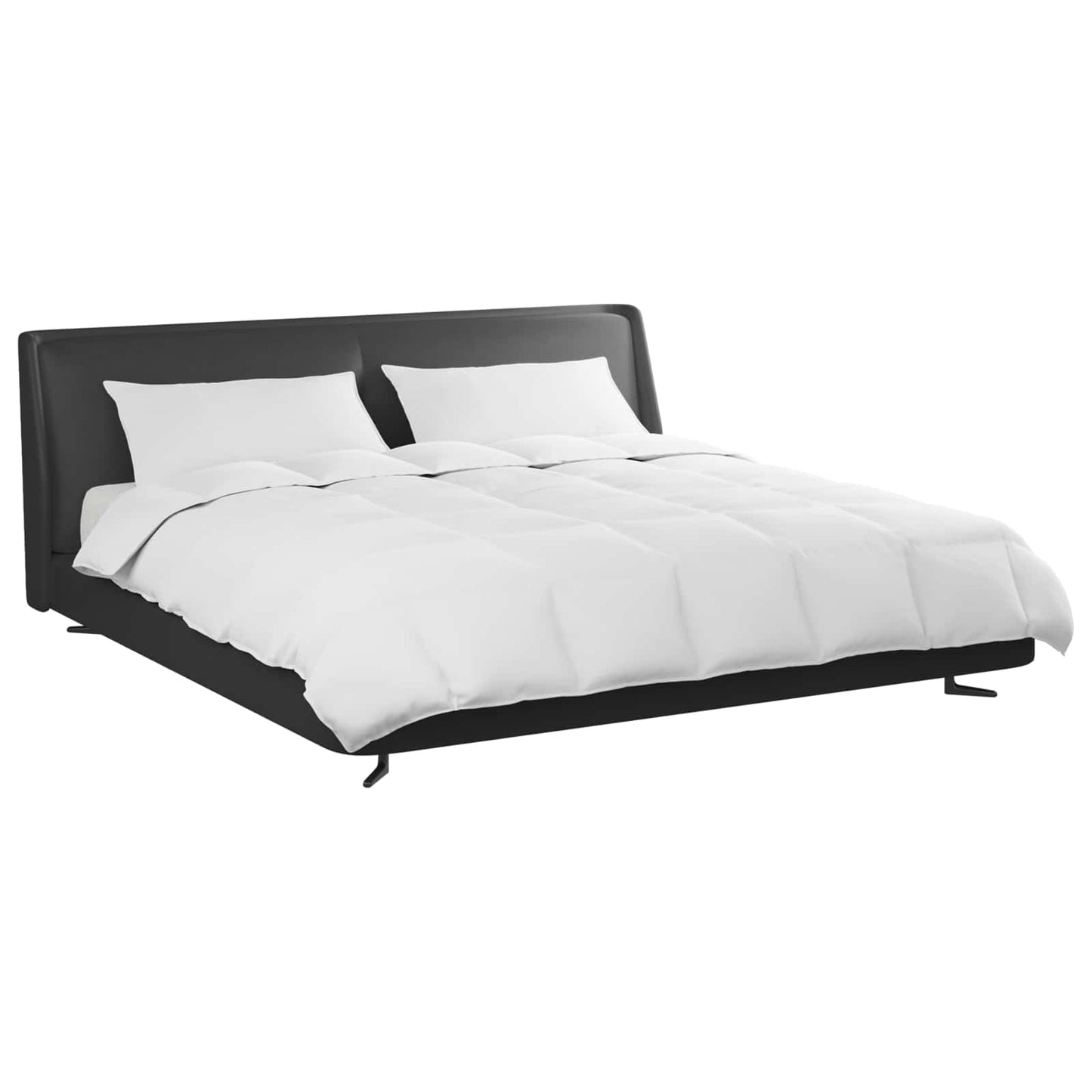 vidaXL Ensemble de housses de couette avec oreillers 3 pcs Blanc Plume et Duvet