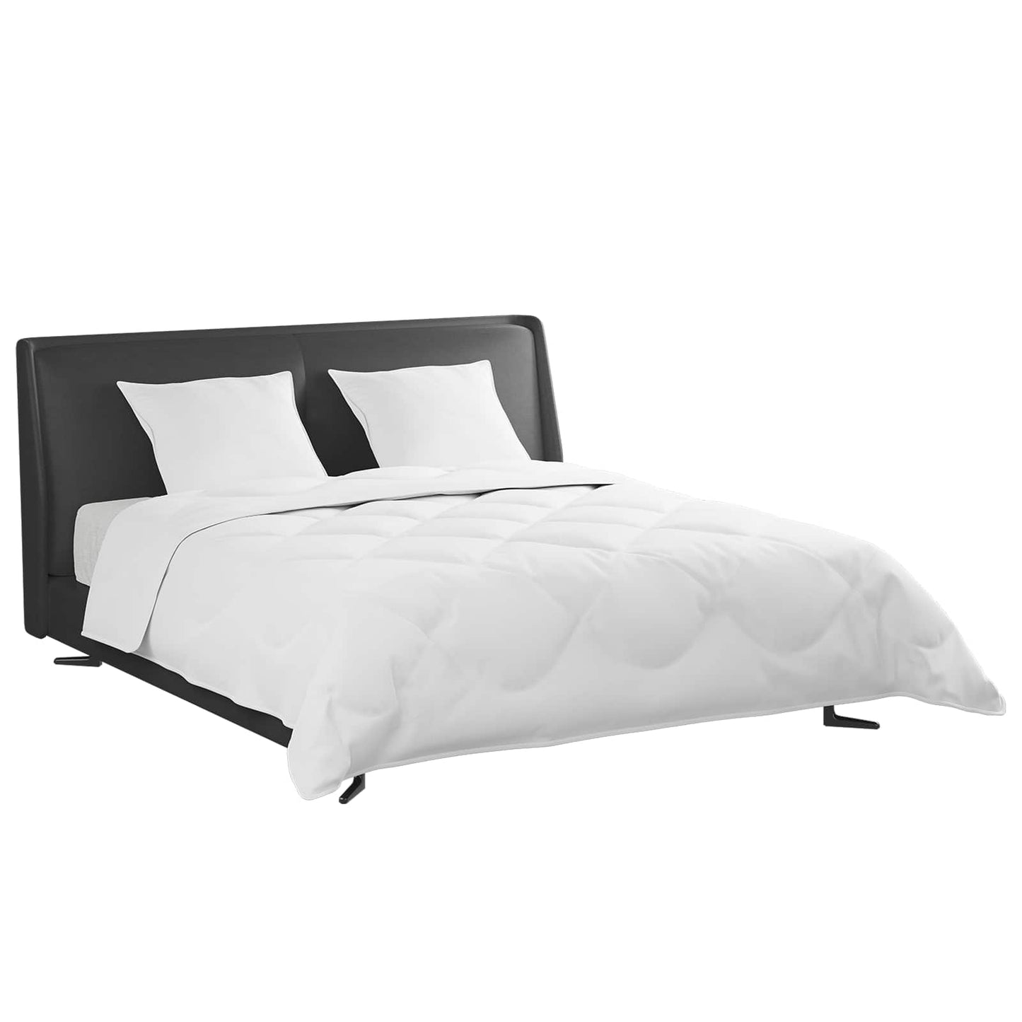 vidaXL Ensemble de housses de couette avec oreillers 3 pcs Blanc Plume et Duvet