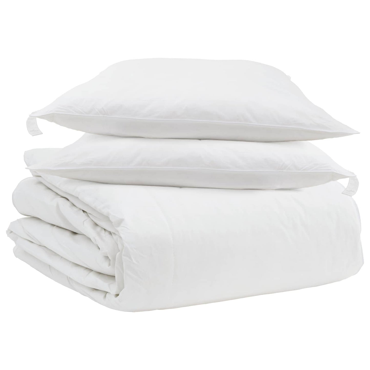 vidaXL Ensemble de housses de couette avec oreillers 3 pcs Blanc Plume et Duvet