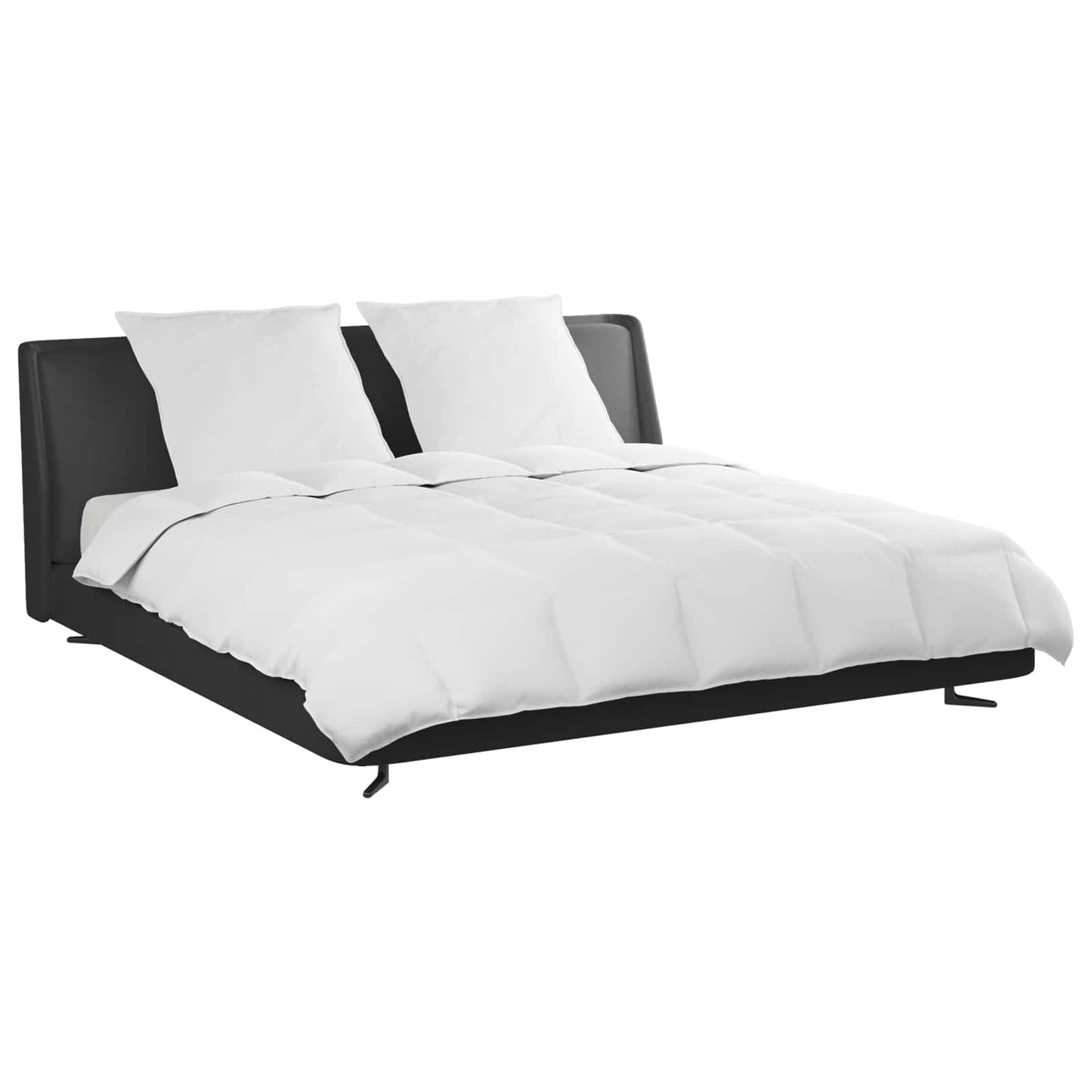 vidaXL Ensemble de housses de couette avec oreillers 3 pcs Blanc Plume et Duvet