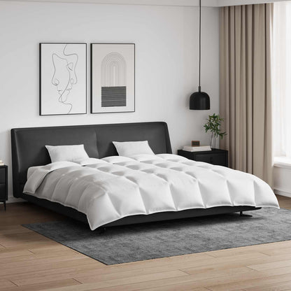 Bettdecken Set mit Kissen 3 pcs Weiß Daunenfeder