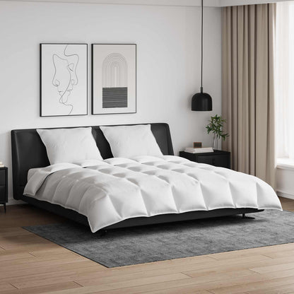 vidaXL Ensemble de housses de couette avec oreillers 3 pcs Blanc Plume et Duvet