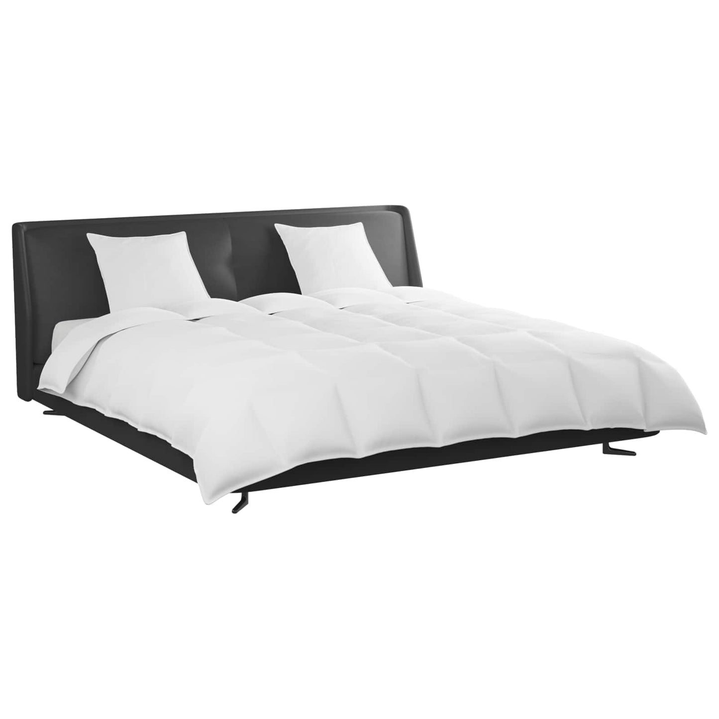 vidaXL Ensemble de housses de couette avec oreillers 3 pcs Blanc Plume et Duvet
