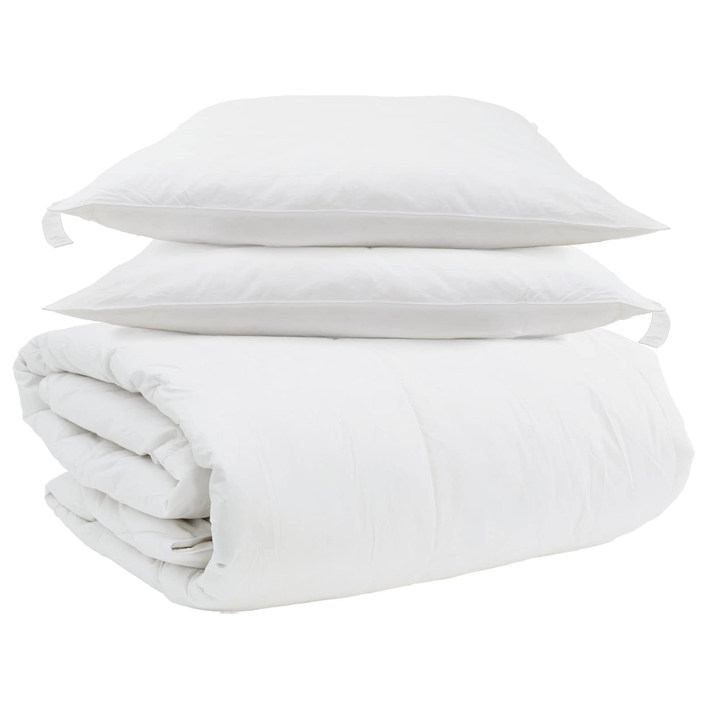 vidaXL Ensemble de housses de couette avec oreillers 3 pcs Blanc Plume et Duvet