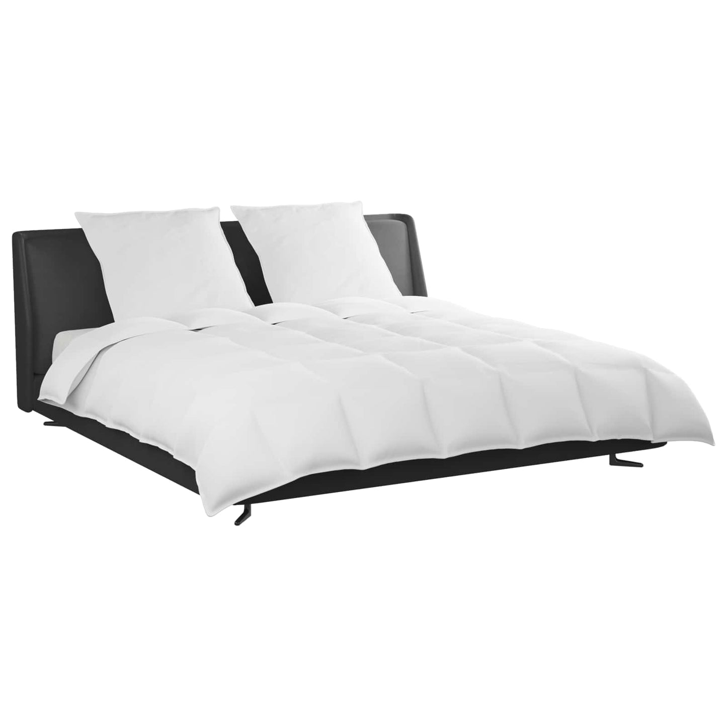 vidaXL Ensemble de housses de couette avec oreillers 3 pcs Blanc Plume et Duvet