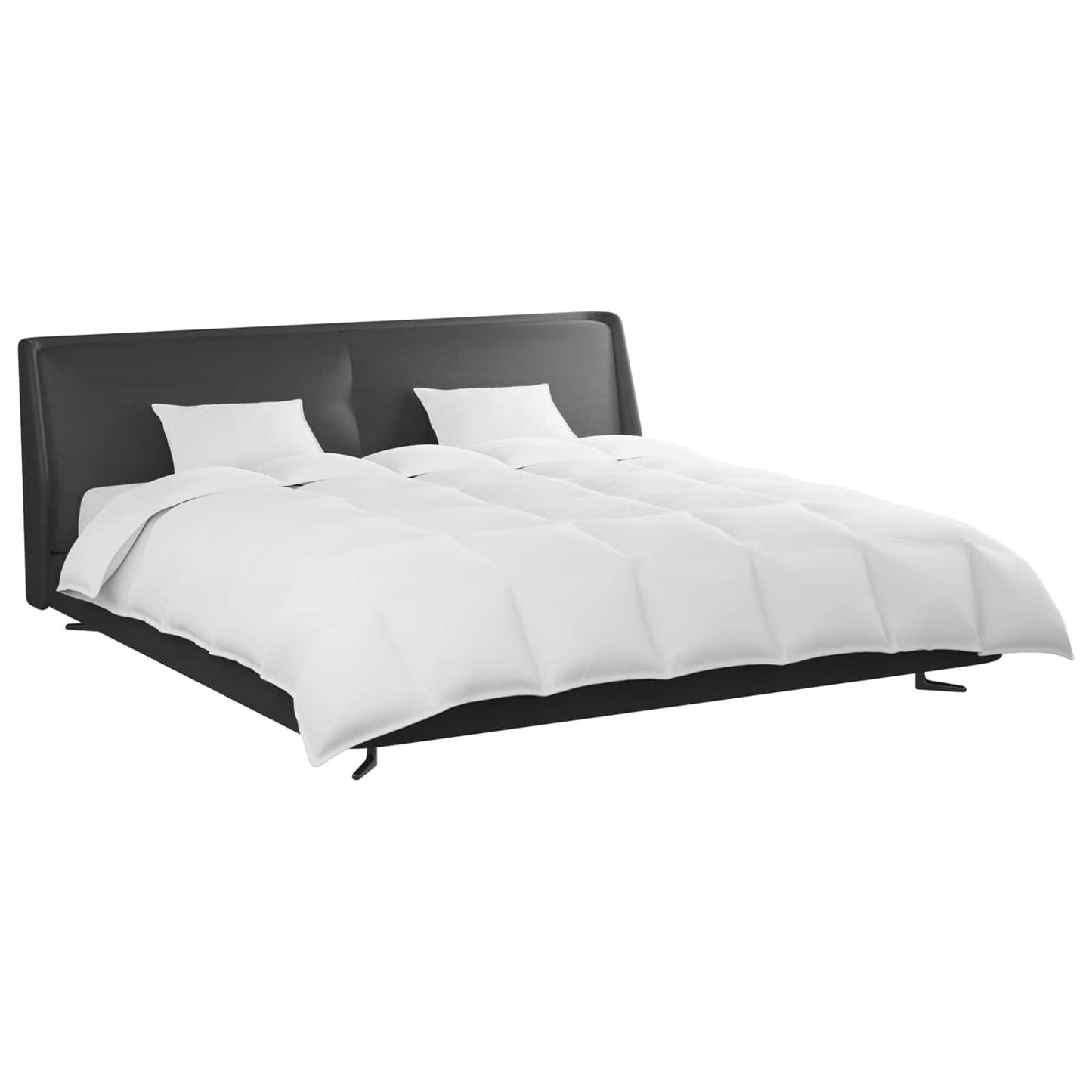 vidaXL Ensemble de housses de couette avec oreillers 3 pcs Blanc Plume et Duvet