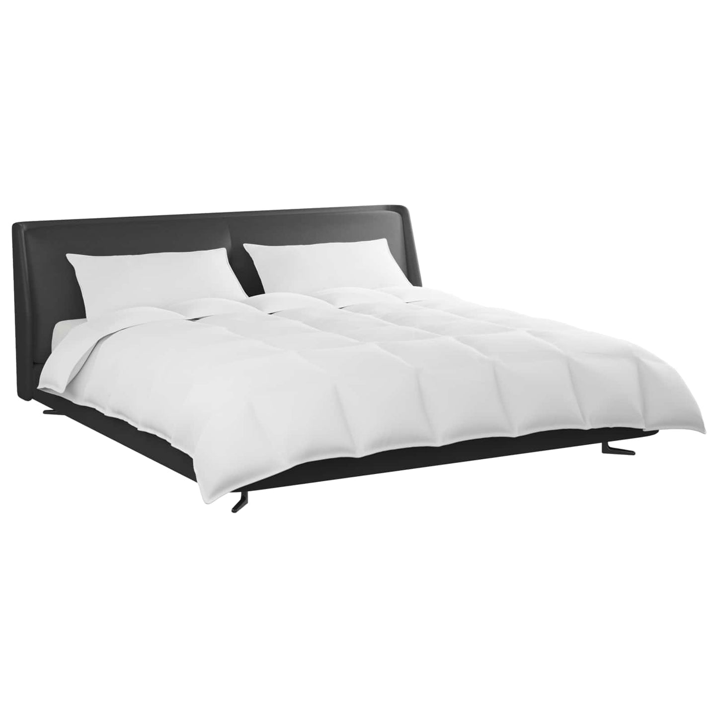 vidaXL Ensemble de housses de couette avec oreillers 3 pcs Blanc Plume et Duvet