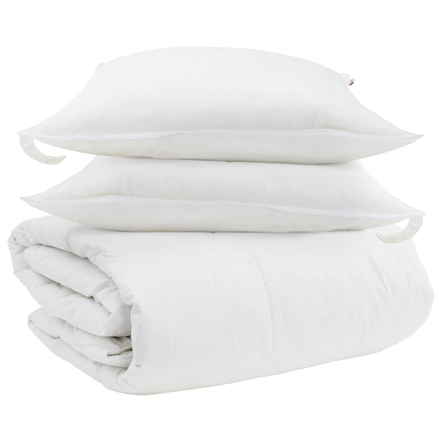 vidaXL Ensemble de housses de couette avec oreillers 3 pcs Blanc Plume et Duvet