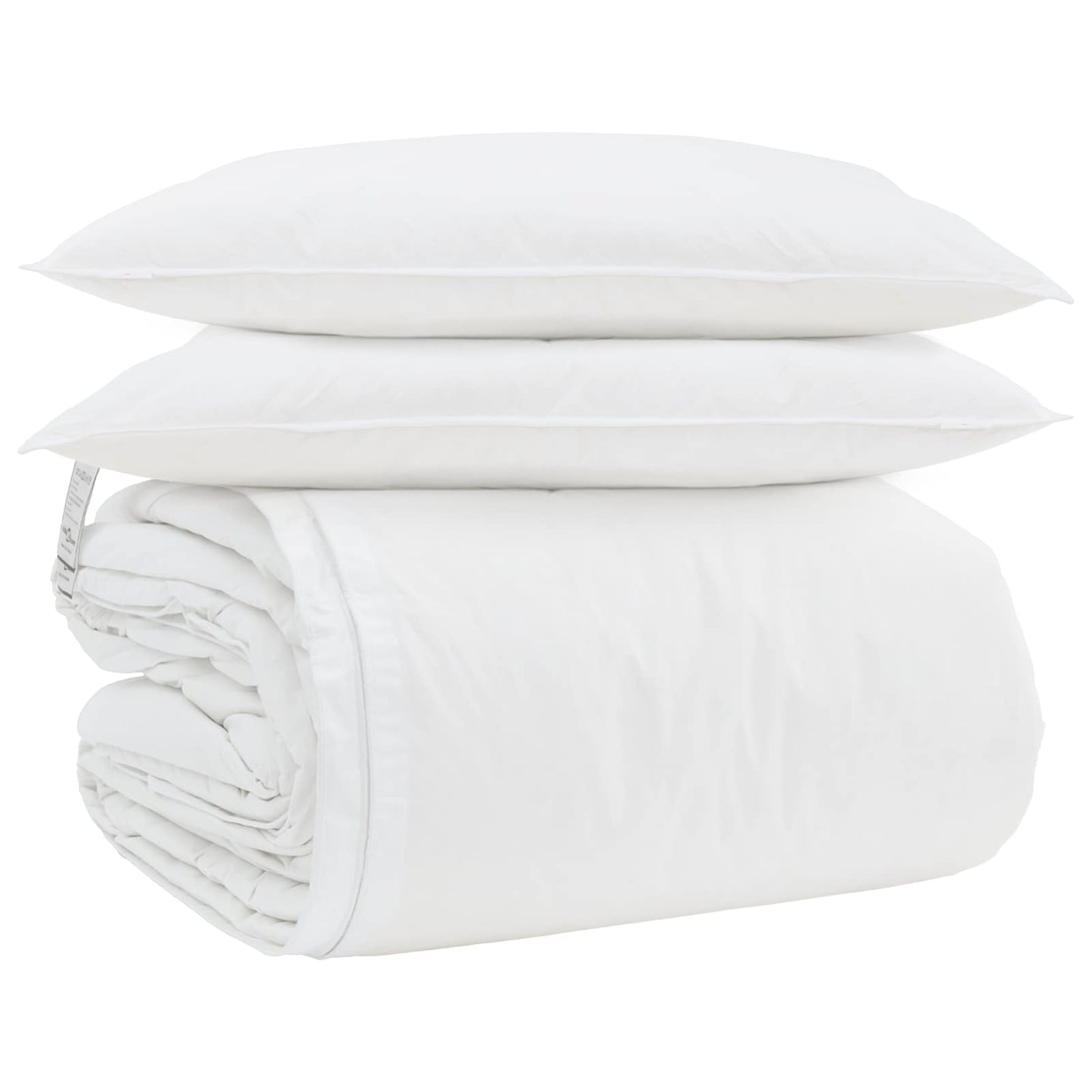 vidaXL Ensemble de housses de couette avec oreillers 3 pcs Blanc Plume et Duvet