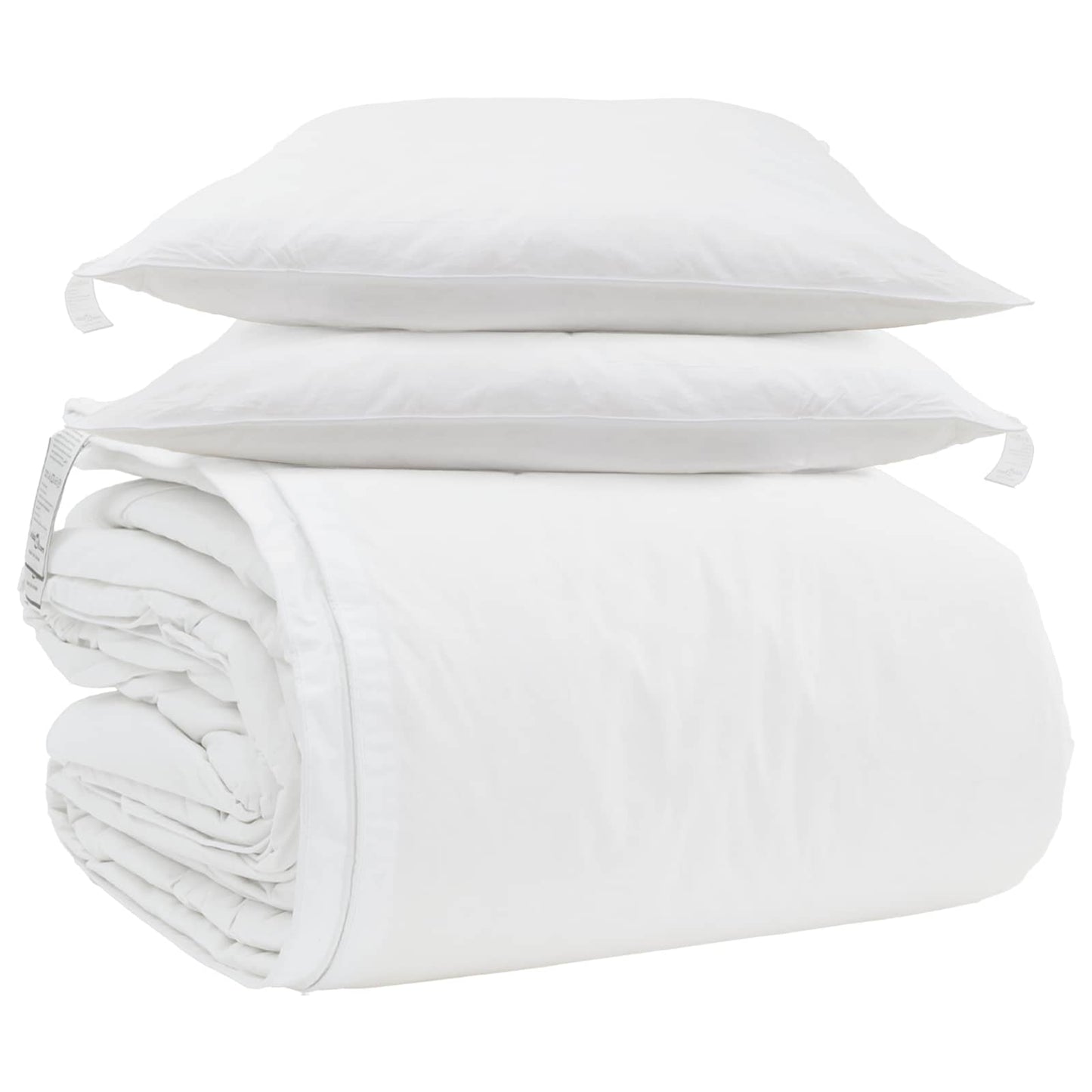 vidaXL Ensemble de housses de couette avec oreillers 3 pcs Blanc Plume et Duvet