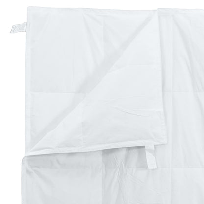vidaXL Ensemble de housses de couette avec oreillers 3 pcs Blanc Plume et Duvet