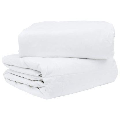 vidaXL Ensemble de housses de couette avec oreillers 3 pcs Blanc Plume et Duvet
