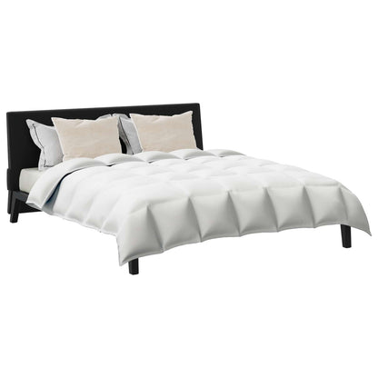 vidaXL Ensemble de housses de couette avec oreillers 3 pcs Blanc Plume et Duvet