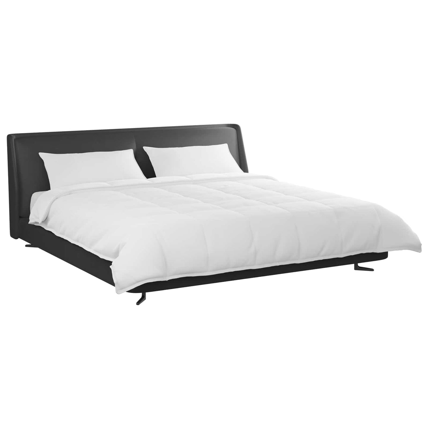 vidaXL Ensemble de housses de couette avec oreillers 3 pcs Blanc Plume et Duvet