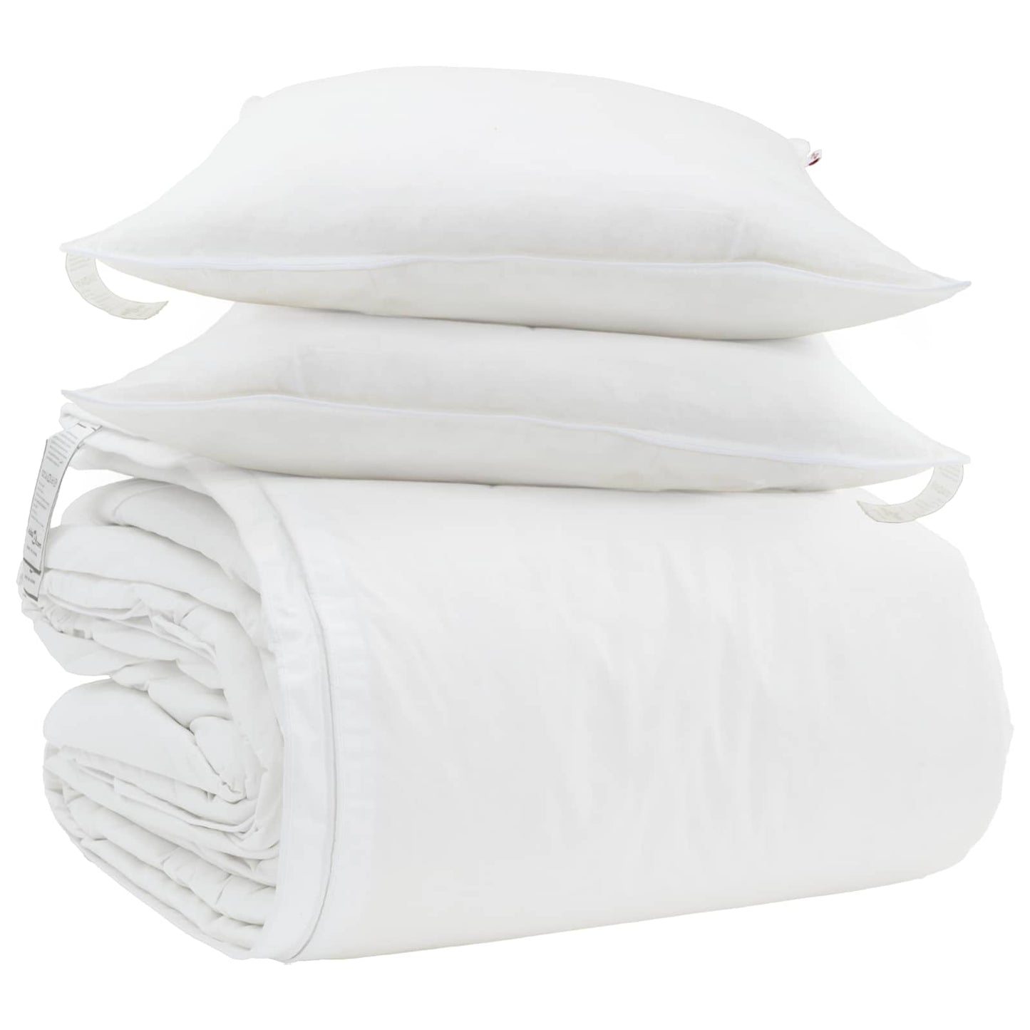 vidaXL Ensemble de housses de couette avec oreillers 3 pcs Blanc Plume et Duvet