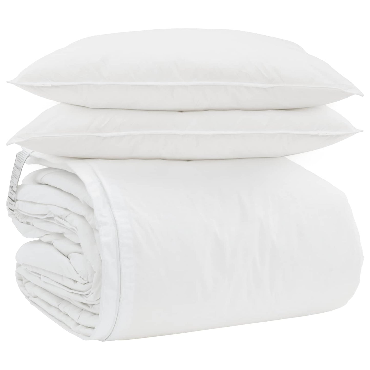 vidaXL Ensemble de housses de couette avec oreillers 3 pcs Blanc Plume et Duvet