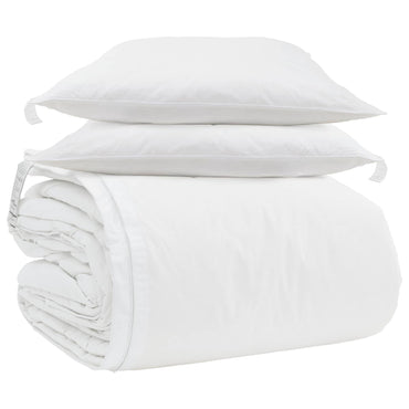 vidaXL Bettdecken Set mit Kissen 3 pcs Weiß Daunenfeder