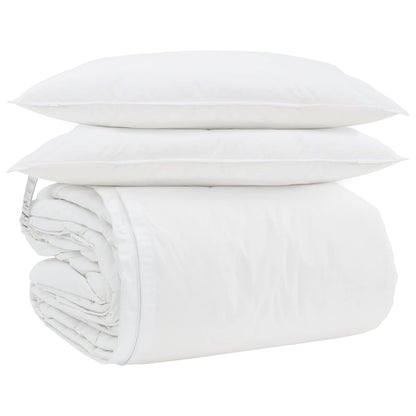 vidaXL Bettdecken Set mit Kissen 3 pcs Weiß Daunenfeder