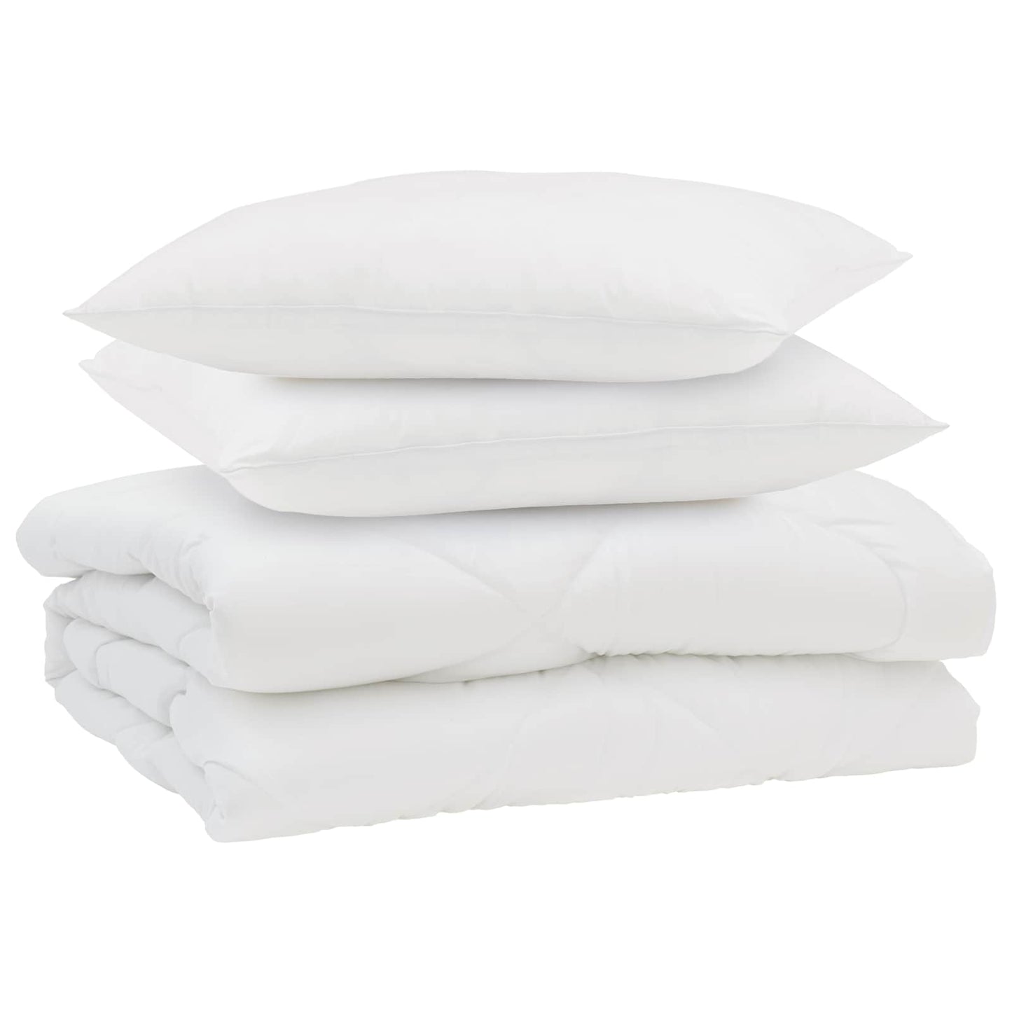 vidaXL Sommerdecke mit Kissen 3 pcs Weiß Mikrofaser