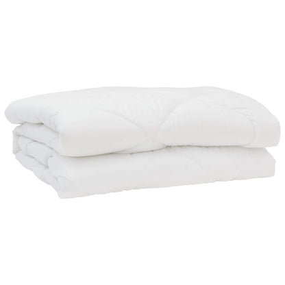 vidaXL Sommerdecke mit Kissen 3 pcs Weiß Mikrofaser