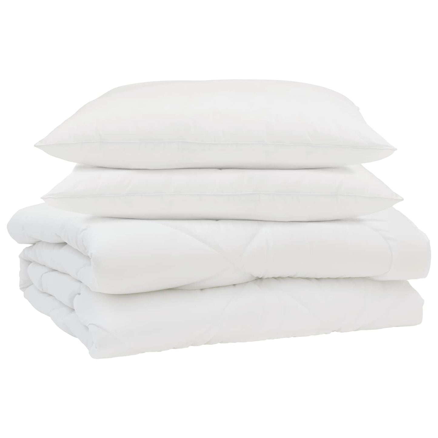 vidaXL Sommerdecke mit Kissen 3 pcs Weiß Mikrofaser