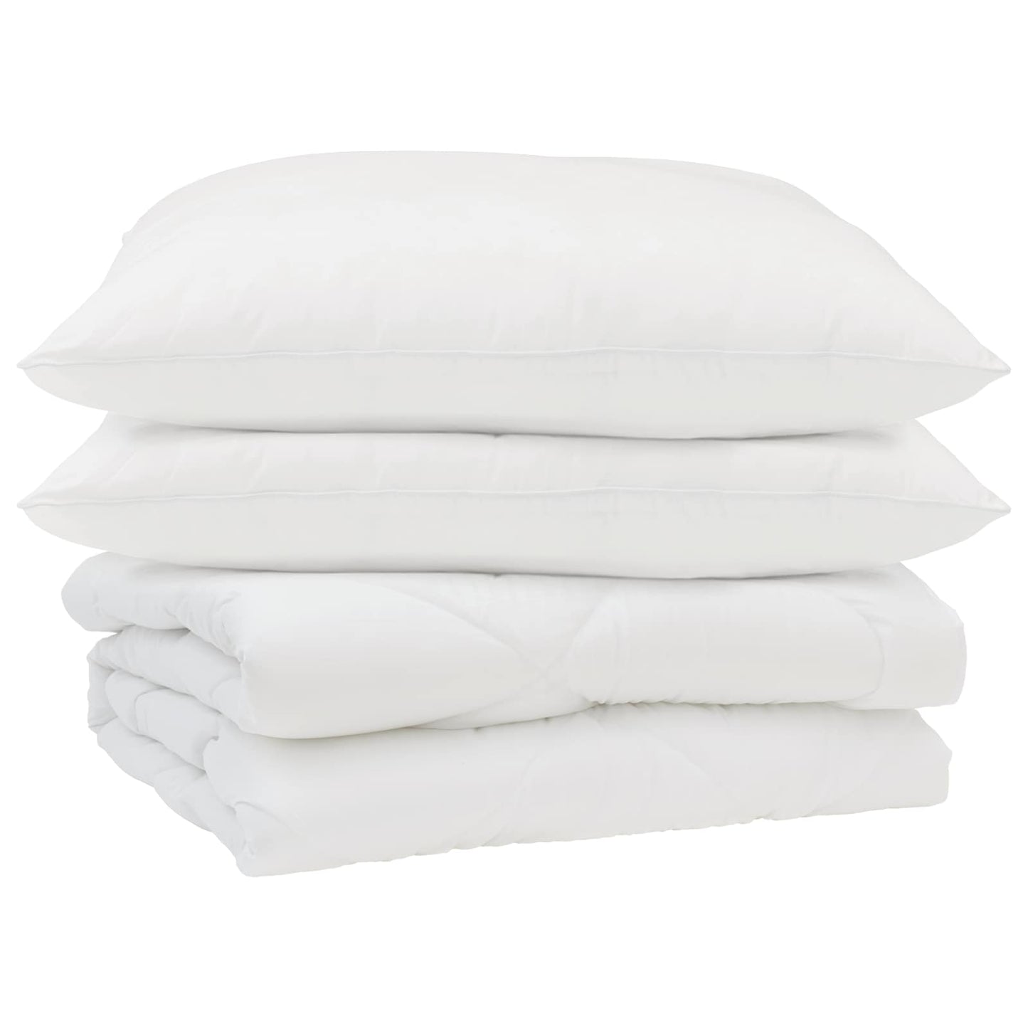 vidaXL Sommerdecke mit Kissen 3 pcs Weiß Mikrofaser