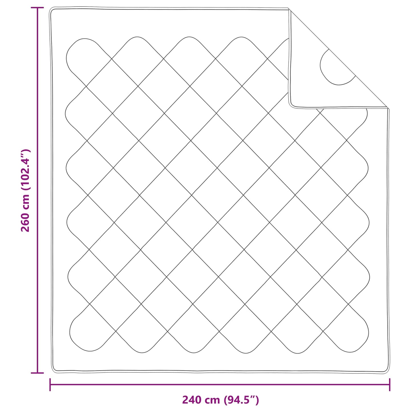 Sommerdecke mit Kissen 3 pcs Weiß Mikrofaser