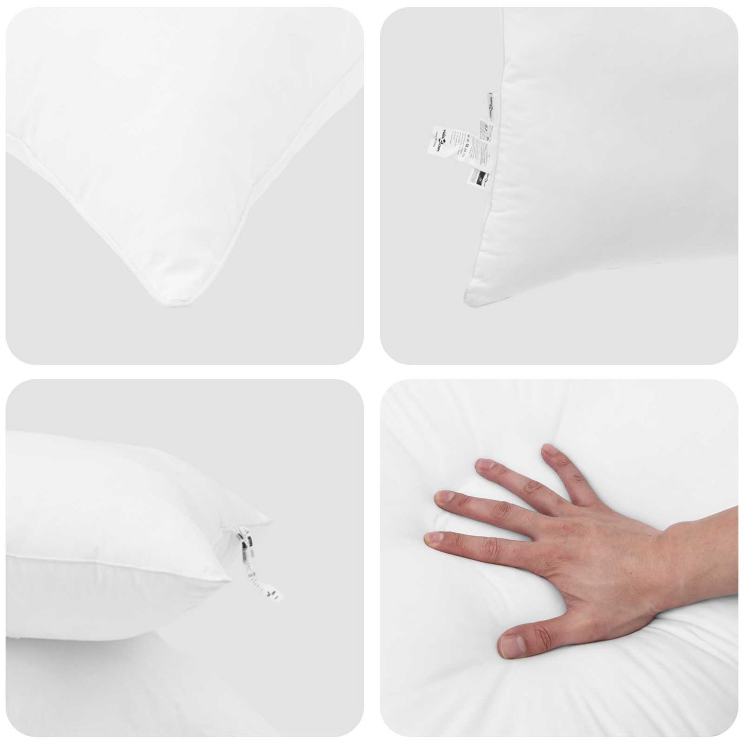vidaXL Sommerdecke mit Kissen 3 pcs Weiß Mikrofaser