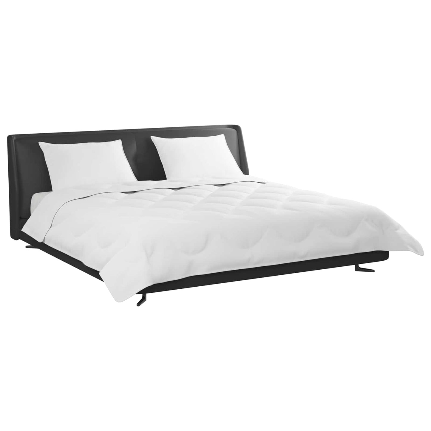 Bettdecke mit Kissen 3 pcs Weiß Mikrofaser