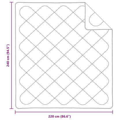 Bettdecke mit Kissen 3 pcs Weiß Mikrofaser