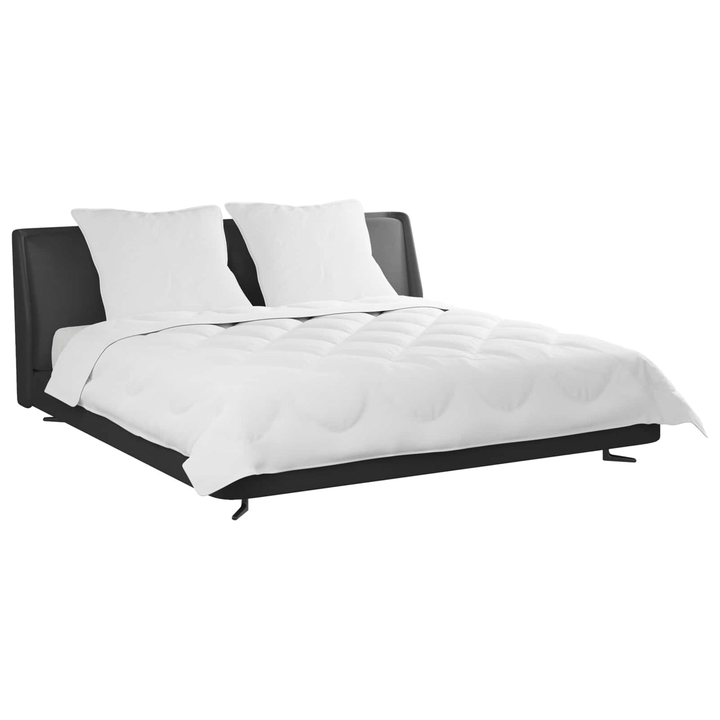 vidaXL Bettdecke mit Kissen 3 pcs Weiß Mikrofaser