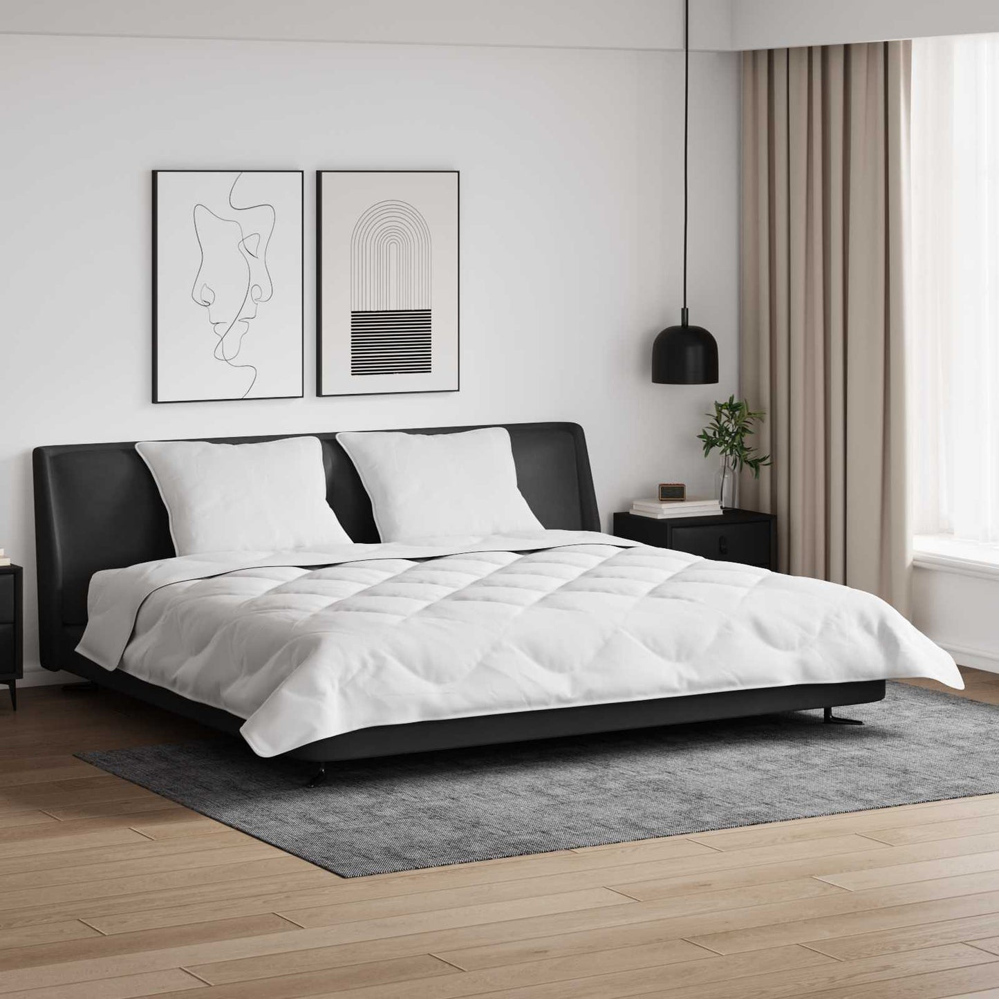 vidaXL Housse de Couette Hiver avec Oreiller 3 pcs Blanc Microfibre