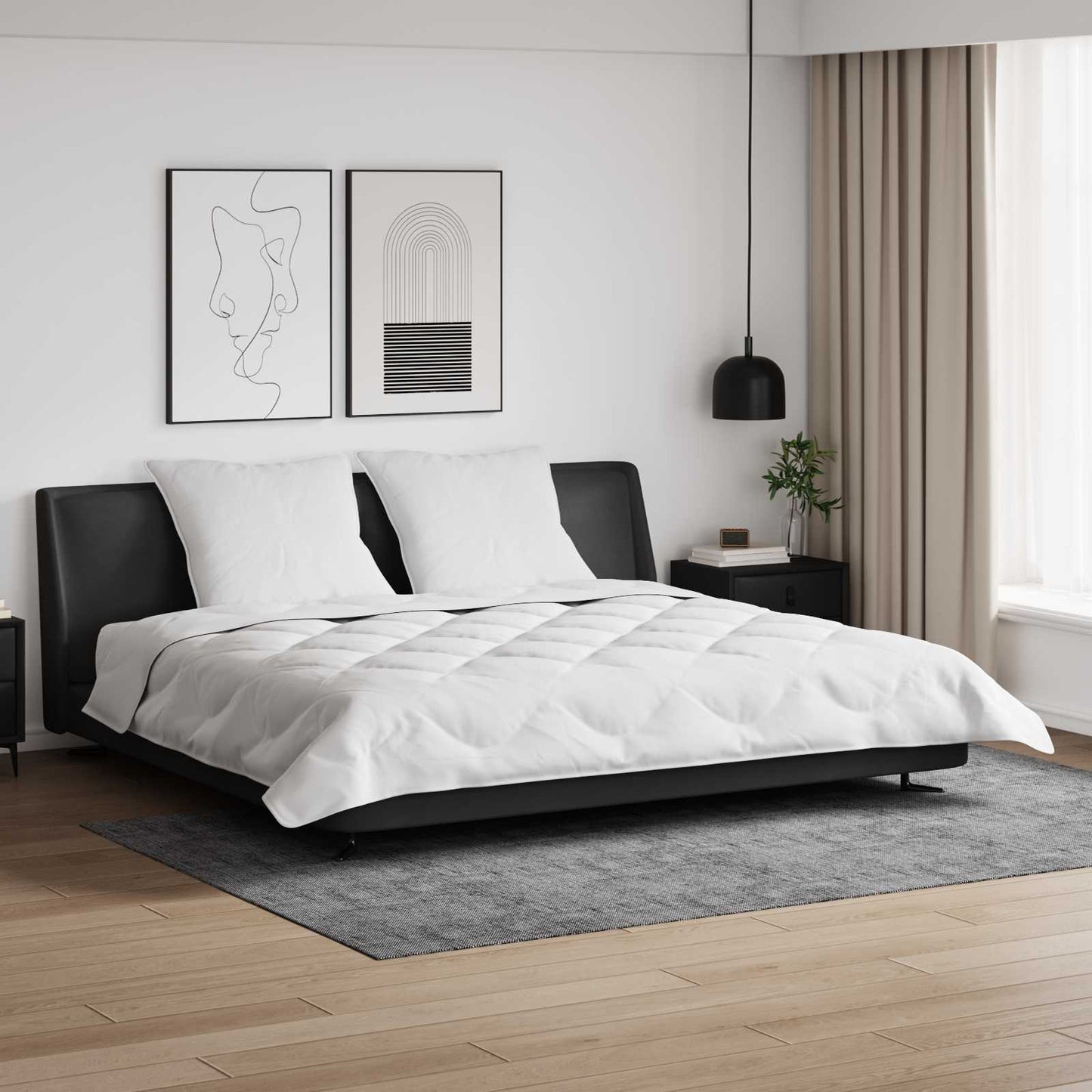 vidaXL Housse de Couette Hiver avec Oreiller 3 pcs Blanc Microfibre